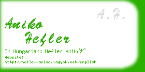 aniko hefler business card